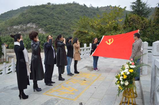 对着党旗宣誓